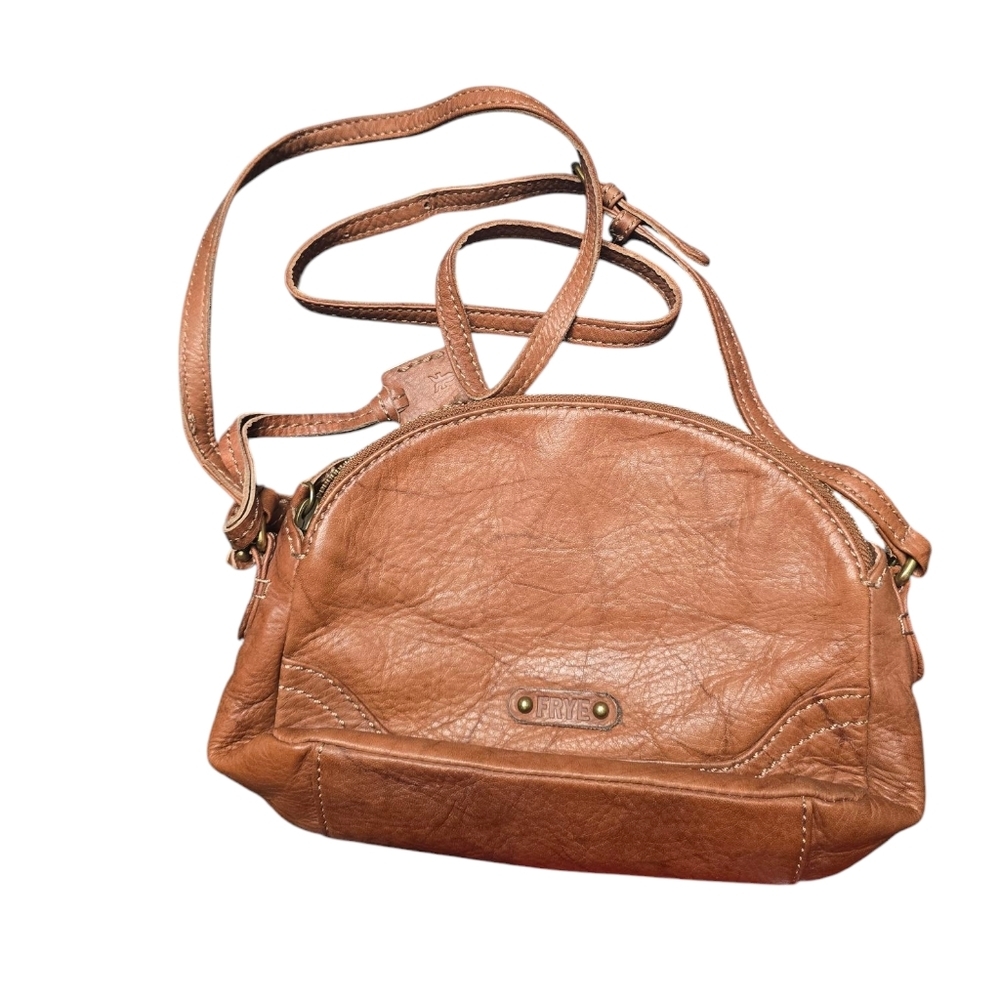 FRYE Leather Crossbody Distressed Brown Bag